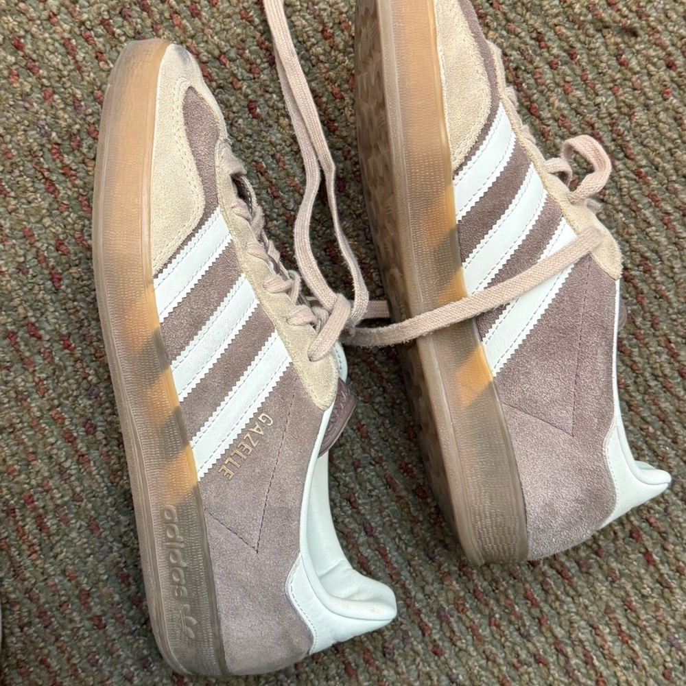 Adidas Brown and White Sneakers